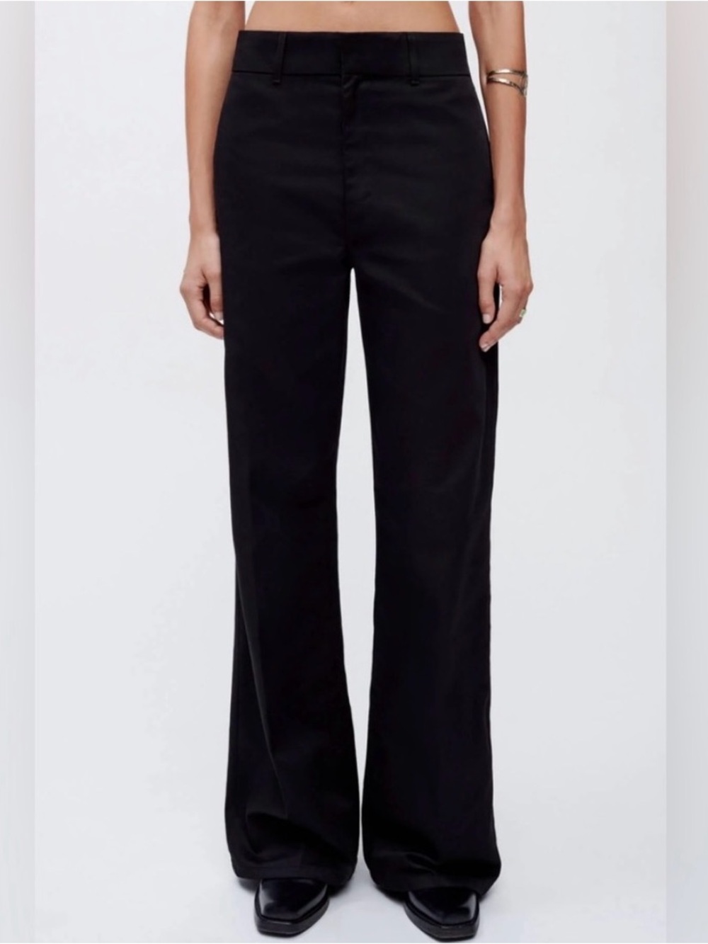 NWT Re/DONE Super Wide Leg Trouser In Black